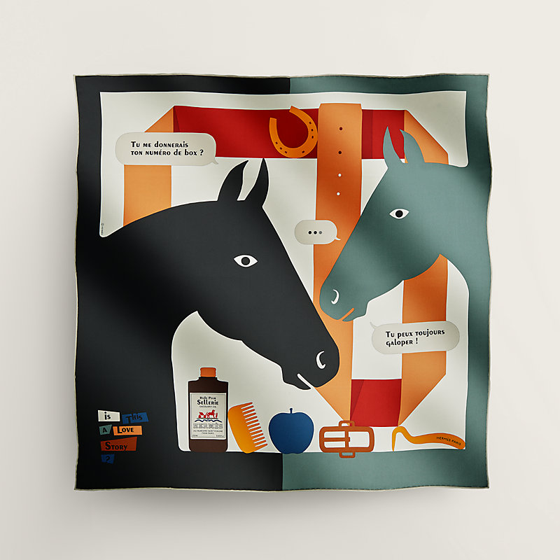 エルメス HERMES 美品 カレ70 イズディスアラブストーリー？ スカーフ